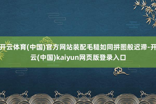 开云体育(中国)官方网站装配毛糙如同拼图般迟滞-开云(中国)kaiyun网页版登录入口