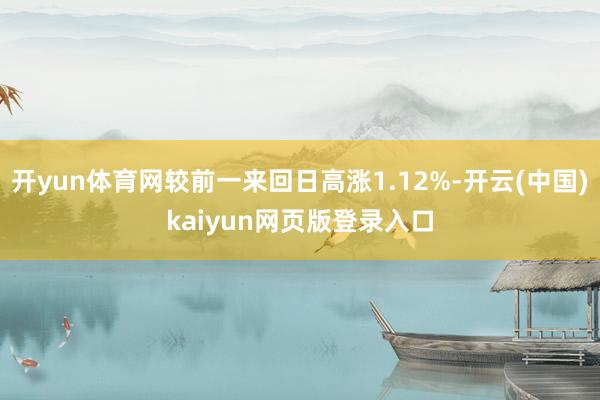 开yun体育网较前一来回日高涨1.12%-开云(中国)kaiyun网页版登录入口
