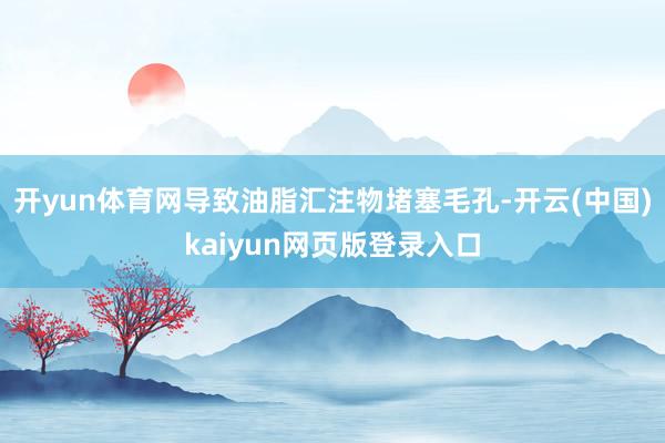 开yun体育网导致油脂汇注物堵塞毛孔-开云(中国)kaiyun网页版登录入口