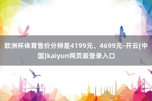 欧洲杯体育售价分辨是4199元、4699元-开云(中国)kaiyun网页版登录入口