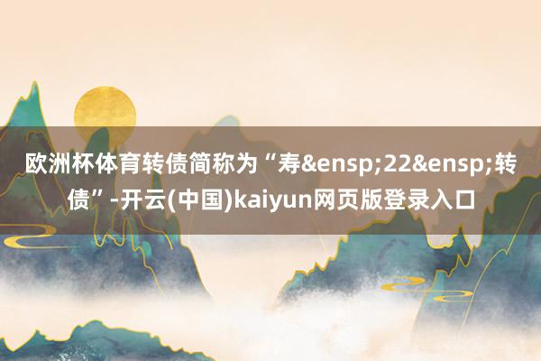 欧洲杯体育转债简称为“寿&ensp;22&ensp;转债”-开云(中国)kaiyun网页版登录入口