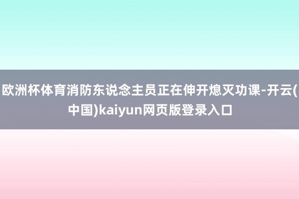 欧洲杯体育消防东说念主员正在伸开熄灭功课-开云(中国)kaiyun网页版登录入口