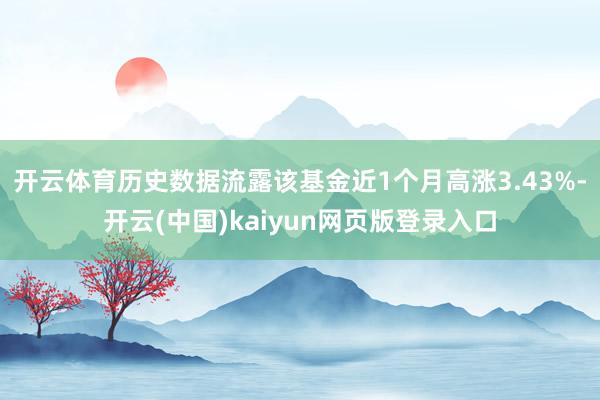 开云体育历史数据流露该基金近1个月高涨3.43%-开云(中国)kaiyun网页版登录入口