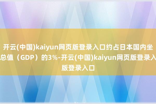 开云(中国)kaiyun网页版登录入口约占日本国内坐褥总值（GDP）的3%-开云(中国)kaiyun网页版登录入口